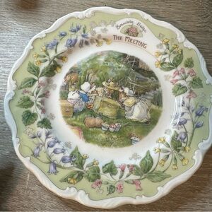 Royal Doulton Brambly Hedge Plate with Floral Design